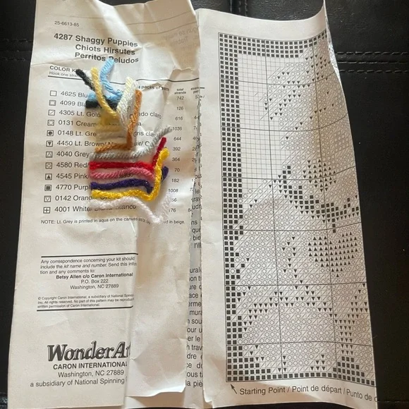 Shaggy Puppies Latch Hook Kit WonderArt Latch Hook Kit 20"x27" - Picture 7 of 7